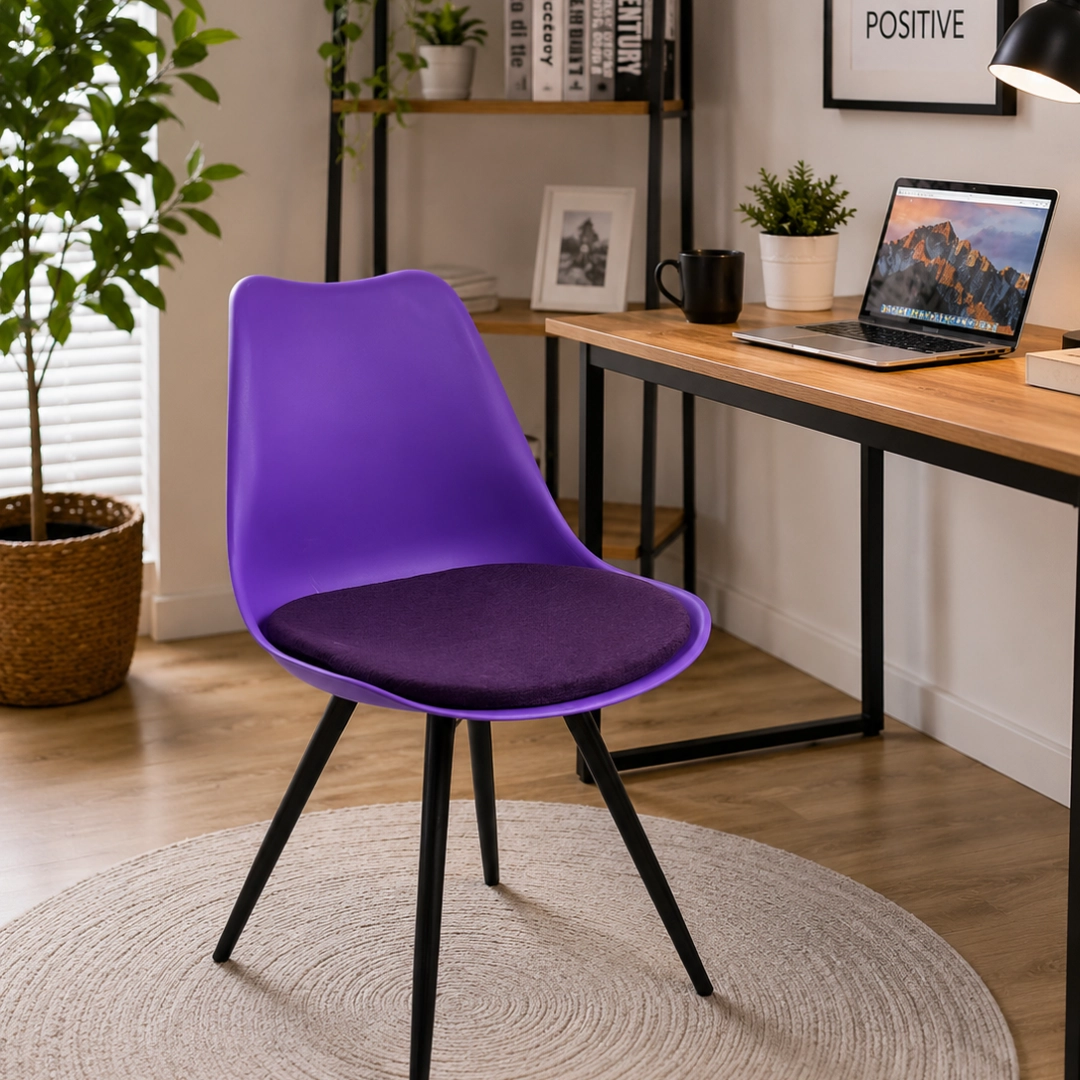 Solfa Signature Tulip Chair Purple Color